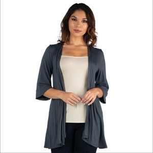 24seven comfort apparel open shrug